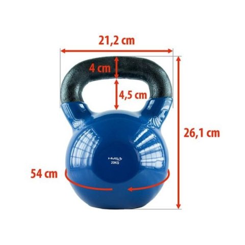 Kettlebell żeliwny Blue HMS KNV20 20kg Kettlebell żeliwny Blue HMS KNV20 20kg