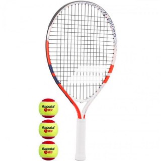 Rakieta do tenisa ziemnego Babolat Roland Garros Kit RG/FO 21 + 3 piłki Red Felt Jr 190014