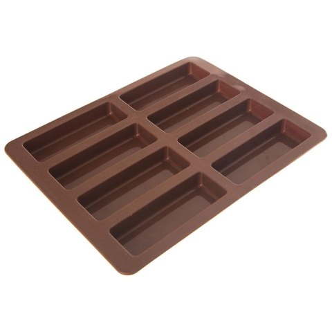 Forma do batonów musli silikonowa brązowa SILLINIE 22x16,5x1,5 cm Forma do batonów musli silikonowa brązowa SILLINIE 22x16,5x1,5 cm