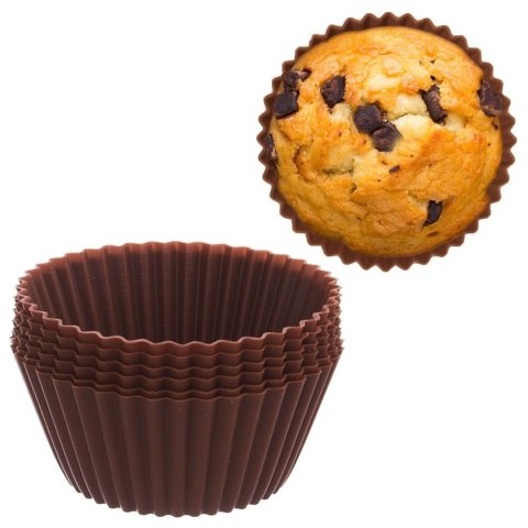 Forma silikonowa do pieczenia muffinek babeczek na muffinki silikonowa foremki 6 sztuk Forma silikonowa do pieczenia muffinek babeczek na muffinki silikonowa foremki 6 sztuk