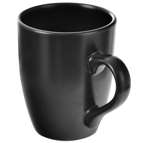 Kubek z uchem do picia kawy herbaty napojów ceramiczny czarny ALFA 350 ml
