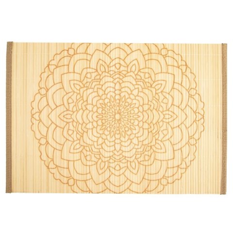 Mata kuchenna na stół bambusowa zwijana mandala zestaw 4 szt. 30x45 cm