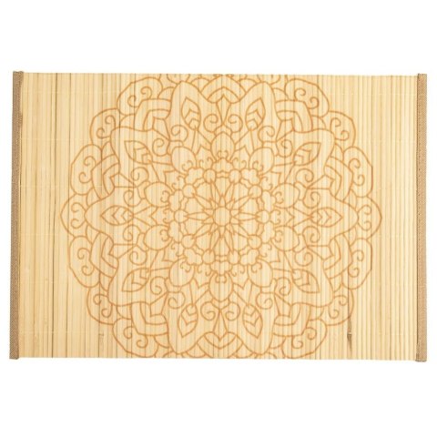 Mata kuchenna na stół bambusowa zwijana mandala zestaw 4 szt. 30x45 cm