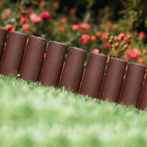 Palisada płotek ogrodowy obrzeże do grządek trawnika border brązowy 25 cm Palisada płotek ogrodowy obrzeże do grządek trawnika border brązowy 25 cm