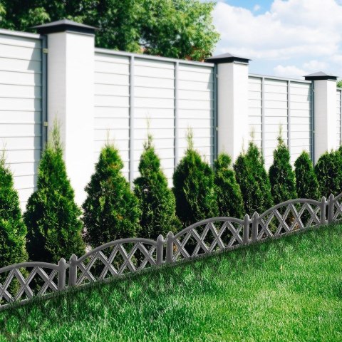 Płotek ogrodowy palisada obrzeże grafitowy border 49x30 cm Płotek ogrodowy palisada obrzeże grafitowy border 49x30 cm