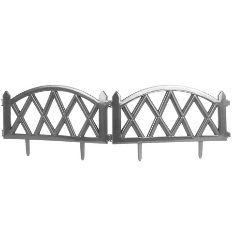 Płotek ogrodowy palisada obrzeże grafitowy border 49x30 cm Płotek ogrodowy palisada obrzeże grafitowy border 49x30 cm