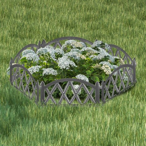 Płotek ogrodowy palisada obrzeże grafitowy border 49x30 cm Płotek ogrodowy palisada obrzeże grafitowy border 49x30 cm