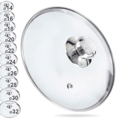 Pokrywka szklana do garnka patelni 24 cm Pokrywka szklana do garnka patelni 24 cm