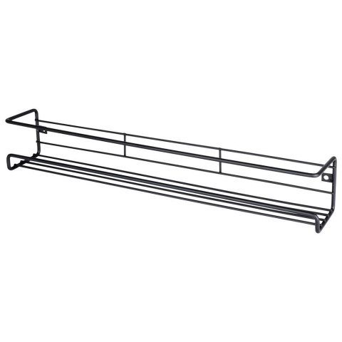 Półka ścienna na przyprawy metalowa czarna loft 40x6,5x6,5 cm