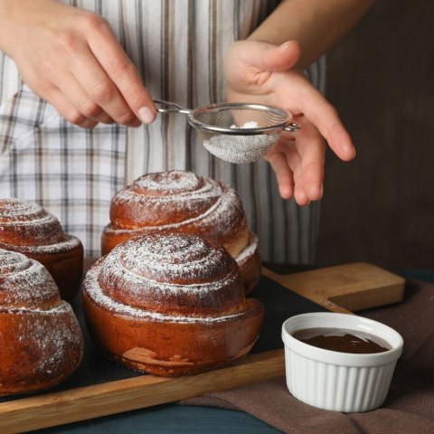 Sitko kuchenne stalowe z rączką okrągłe cedzak durszlak przesiewacz 10 cm
