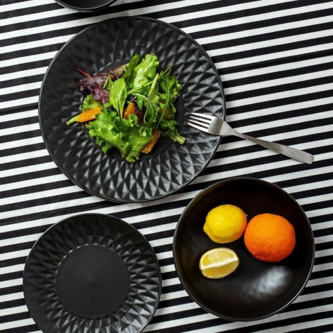 Talerz ceramiczny czarny obiadowy płytki na obiad SOHO CLASSIC 27 cm
