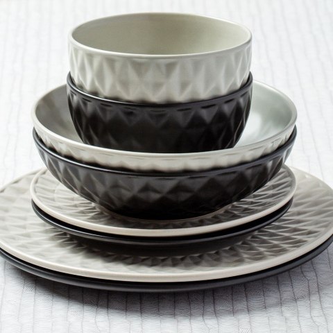 Talerz ceramiczny czarny obiadowy płytki na obiad SOHO CLASSIC 27 cm