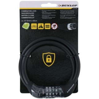 Zapięcie rowerowe Dunlop linka, szyfr 10 mm x 65 cm 1042497
