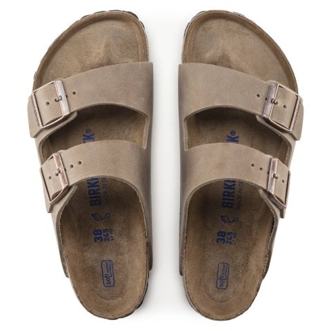 Klapki Birkenstock Arizona Soft Footbed Oiled Leather Tabacco Brown narrow wąskie damskie/męskie (0552813)