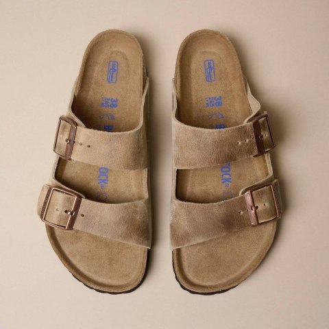 Klapki Birkenstock Arizona Soft Footbed Oiled Leather Tabacco Brown narrow wąskie damskie/męskie (0552813)
