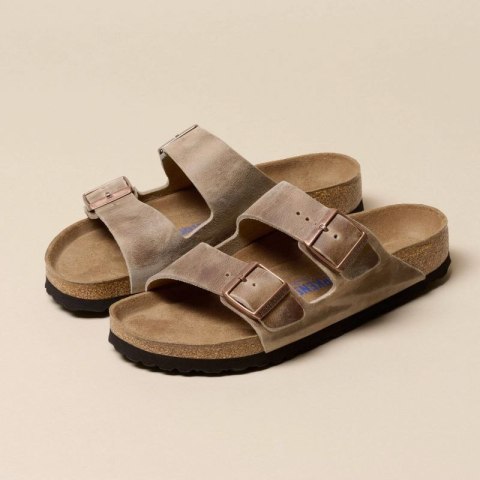Klapki Birkenstock Arizona Soft Footbed Oiled Leather Tabacco Brown narrow wąskie damskie/męskie (0552813)