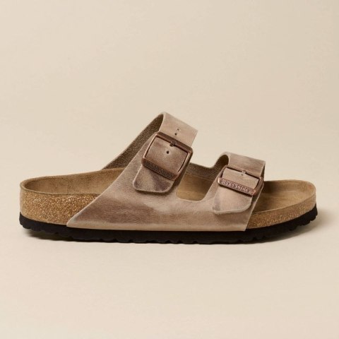 Klapki Birkenstock Arizona Soft Footbed Oiled Leather Tabacco Brown narrow wąskie damskie/męskie (0552813)