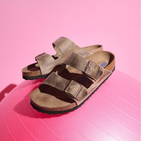 Klapki Birkenstock Arizona Soft Footbed Oiled Leather Tabacco Brown narrow wąskie damskie/męskie (0552813)