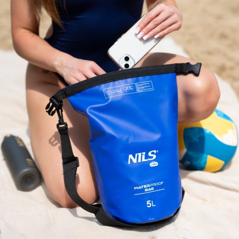 NC17103 KARIMATA SKŁADANA TURYSTYCZNA Z PODBICIEM ALUMINIOWYM + XPE 195 CM NIEBIESKA NILS CAMP
