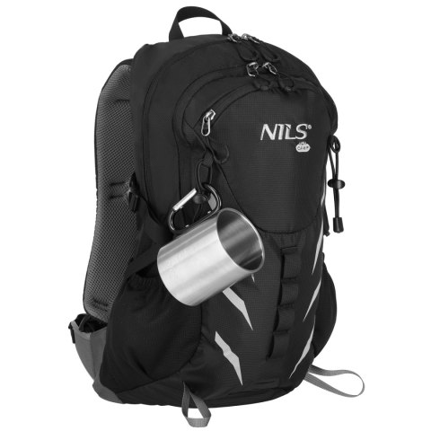 NC17110 KUBEK KEMPINGOWY Z KARABIŃCZYKIEM 300 ML STAL NIERDZEWNA CZARNY NILS CAMP