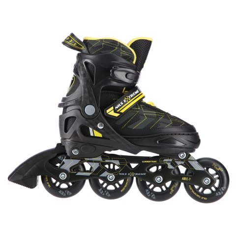 NA11002 CZARNO/ŻÓŁTE ROZM. S (31-34) ŁYŻWOROLKI NILS EXTREME