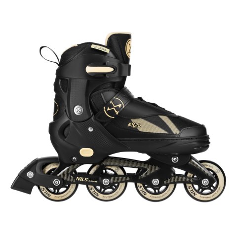 NH382 ŁYŻWOROLKI 2W1 ENZO BEŻOWE ROZM. XS(28-31) Z WYM. PŁOZĄ HOKEJOWĄ NILS EXTREME