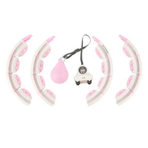 ZESTAW HULA HOP HHW06 PINK Z PIŁKĄ GRAWITACYJNĄ I LICZNIKIEM HMS + PAS BR163 BLACK PLUS SIZE