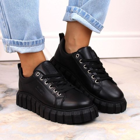 Półbuty na platformie Big Star W INT1919 czarne