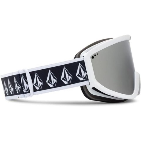 Gogle snowboardowe Volcom FOOTPRINTS WHITE RERUN/SILVER CHROME lustra srebne (VG0622316)