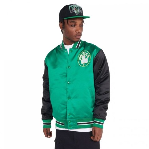 Kurtka Mitchell & Ness NBA Boston Celtics Primetime Heavyweight Satin Jacket Vintage Logo Celtics M JK8453-BCEKYGN