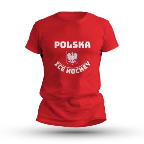 Koszulka krótki rękaw Ice Hockey Polska M SREBICEPLTS-RD