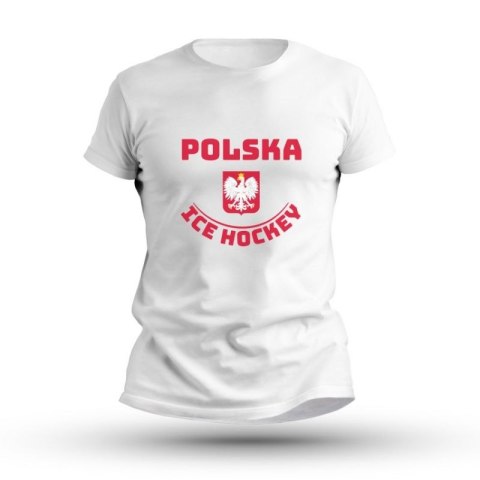 Koszulka krótki rękaw Ice Hockey Polska M SREBICEPLTS-RD
