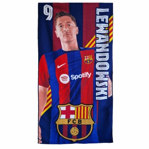 Ręcznik FC Barcelona ręcznik plażowy Robert Lewandowski mikrofibra 70X140 120003