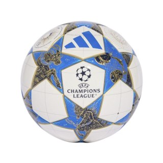 Piłka nożna adidas UCL Mini 25/26 League Stage biało-niebiesko-złota JP1544