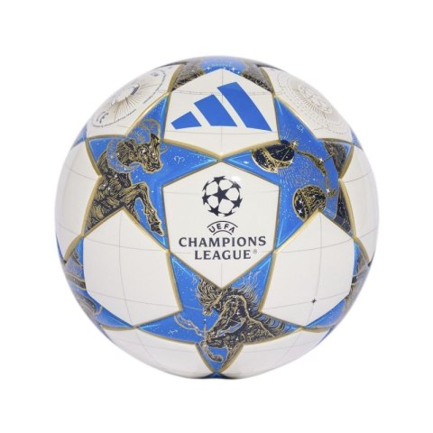 Piłka nożna adidas UCL Mini 25/26 League Stage biało-niebiesko-złota JP1544