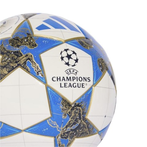 Piłka nożna adidas UCL Mini 25/26 League Stage biało-niebiesko-złota JP1544