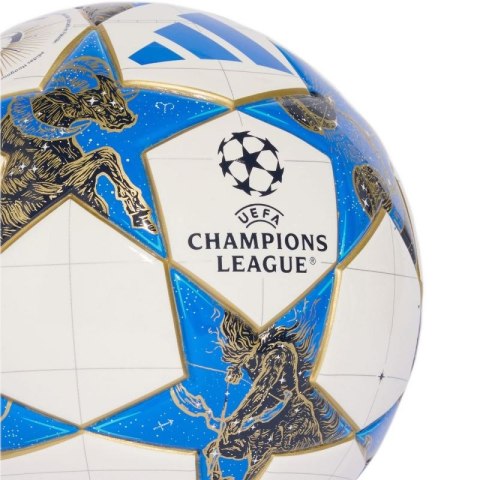 Piłka nożna adidas UCL Mini 25/26 League Stage biało-niebiesko-złota JP1544
