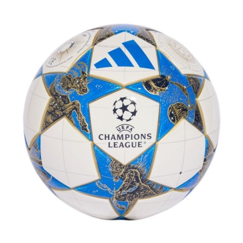 Piłka nożna adidas UCL Mini 25/26 League Stage biało-niebiesko-złota JP1544