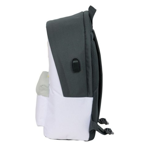 Plecak sportowy Real Madryt z USB i z miejscem na laptopa double backpack 612554820