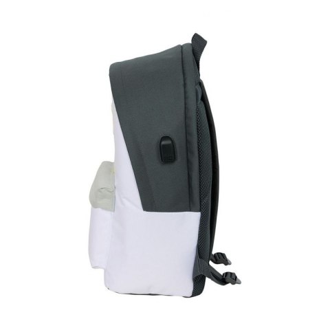 Plecak sportowy Real Madryt z USB i z miejscem na laptopa double backpack 612554820