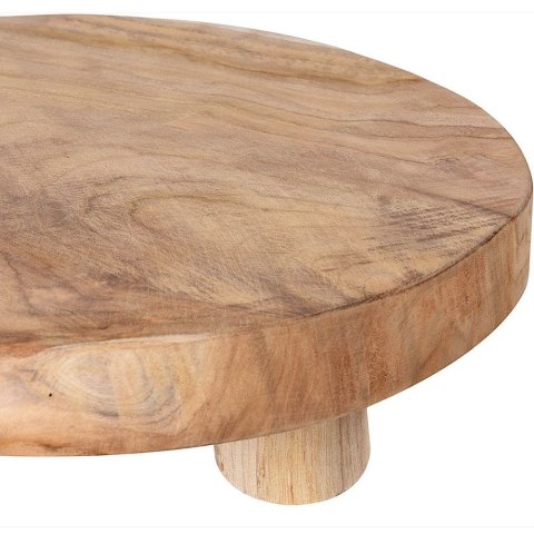 Deska drewniana okrągła taca na nóżkach do serwowania podstawka 30 cm