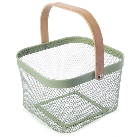 Koszyk do Przechowywania Owoców Warzyw Metalowy Zielony ORION 27x24,5 cm