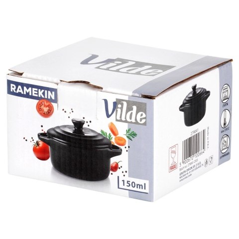 Miseczka do zapiekania porcelanowa z pokrywką 150 ml