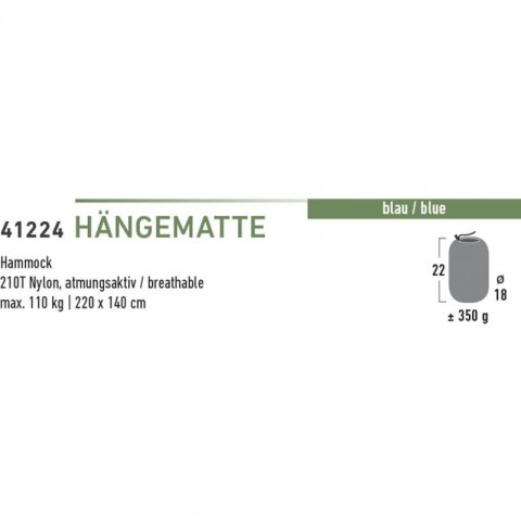 Hamak High Peak 140x220cm niebieski 41224