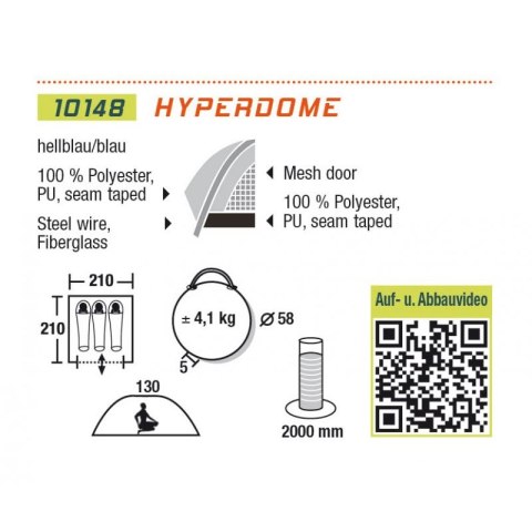 NAMIOT HIGH PEAK HYPERDOME 3 os.niebieski /10148