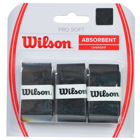 Owijka Wilson Pro Soft Absorbent Overgrip czarna /3szt/ /WRZ4040