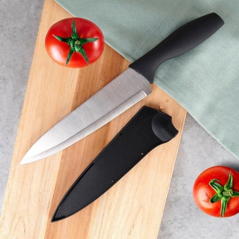Nóż szefa kuchni stalowy z osłoną noża 19 cm