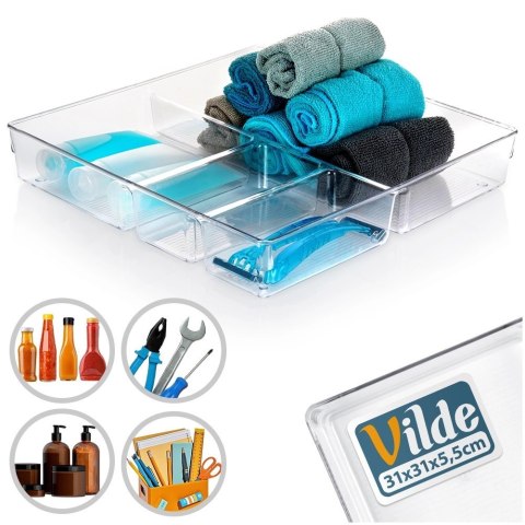 Organizer do szuflady z przegródkami 31x31x5,5 cm