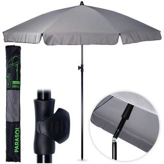 Parasol na Ogród Plażę Ogrodowy Plażowy Szary Regulowany Łamany ORION 185cm