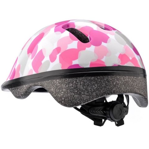 Kask rowerowy Meteor KS06 Hearts pink roz S 48-52cm Jr 24819
